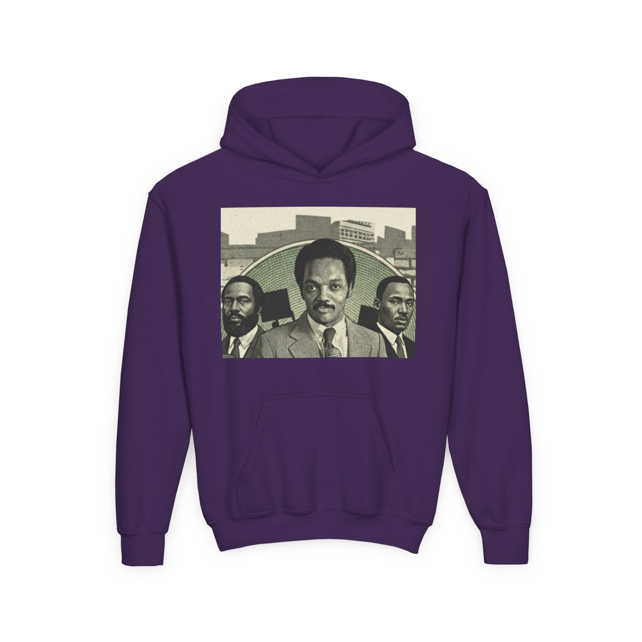 Civil Rights Leader Jesse Jackson Portrait Hoodie | Historical Black Leaders Artwork