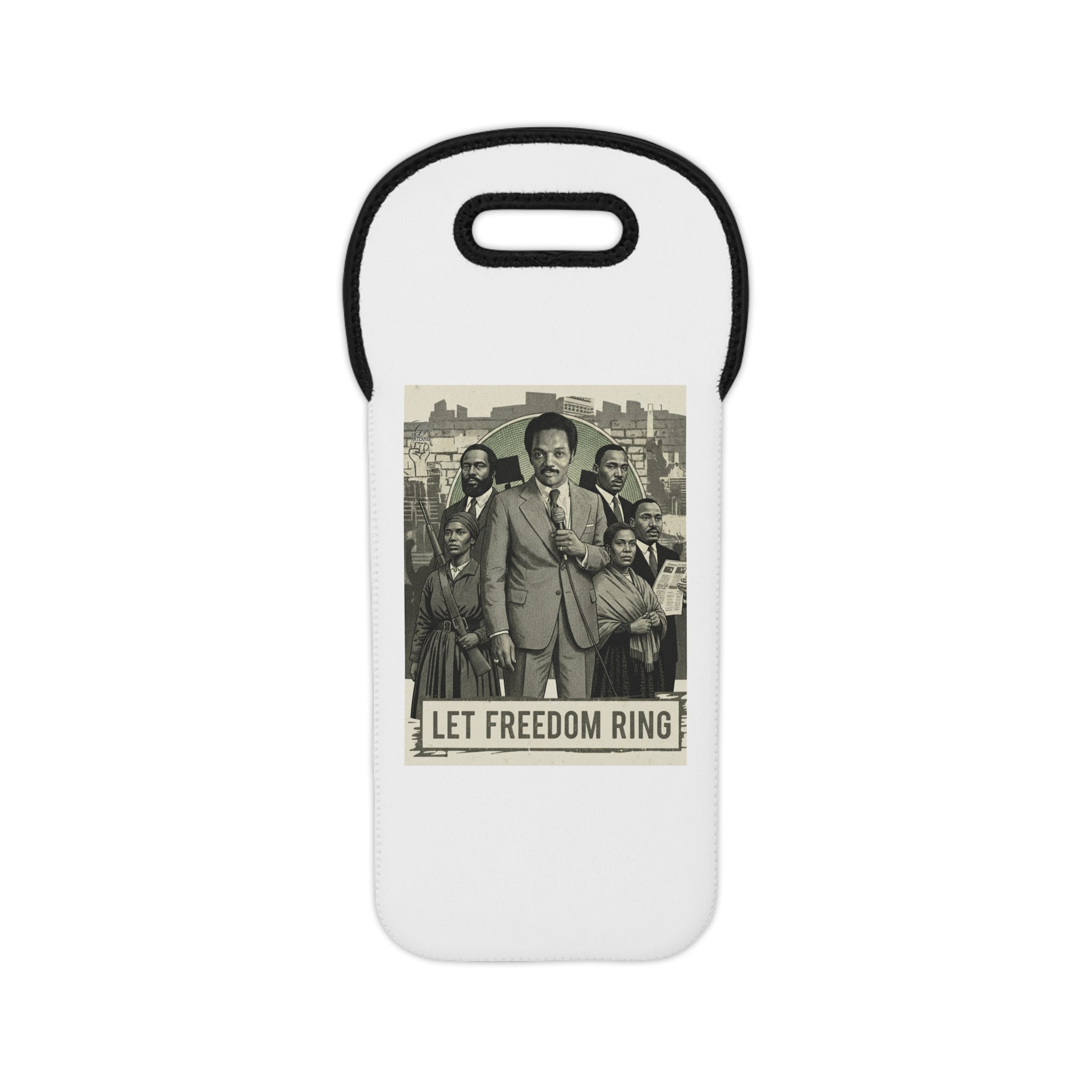 Let Freedom Ring Wine Tote Bag | Civil Rights Illustration, Vintage Protest Art