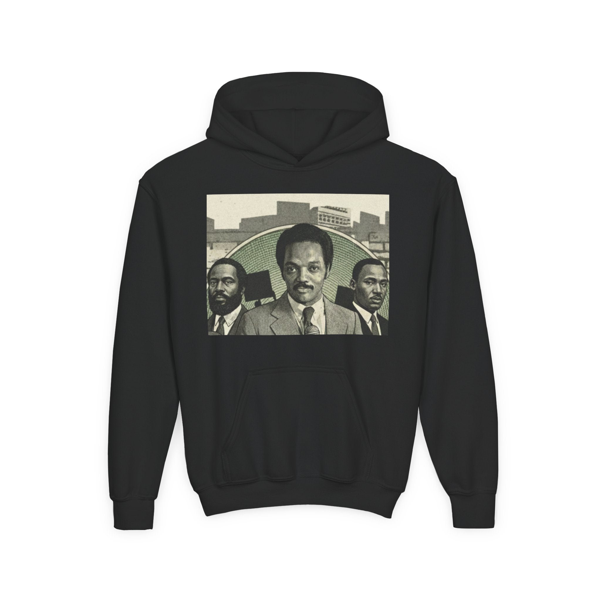 Civil Rights Leader Jesse Jackson Portrait Hoodie | Historical Black Leaders Artwork