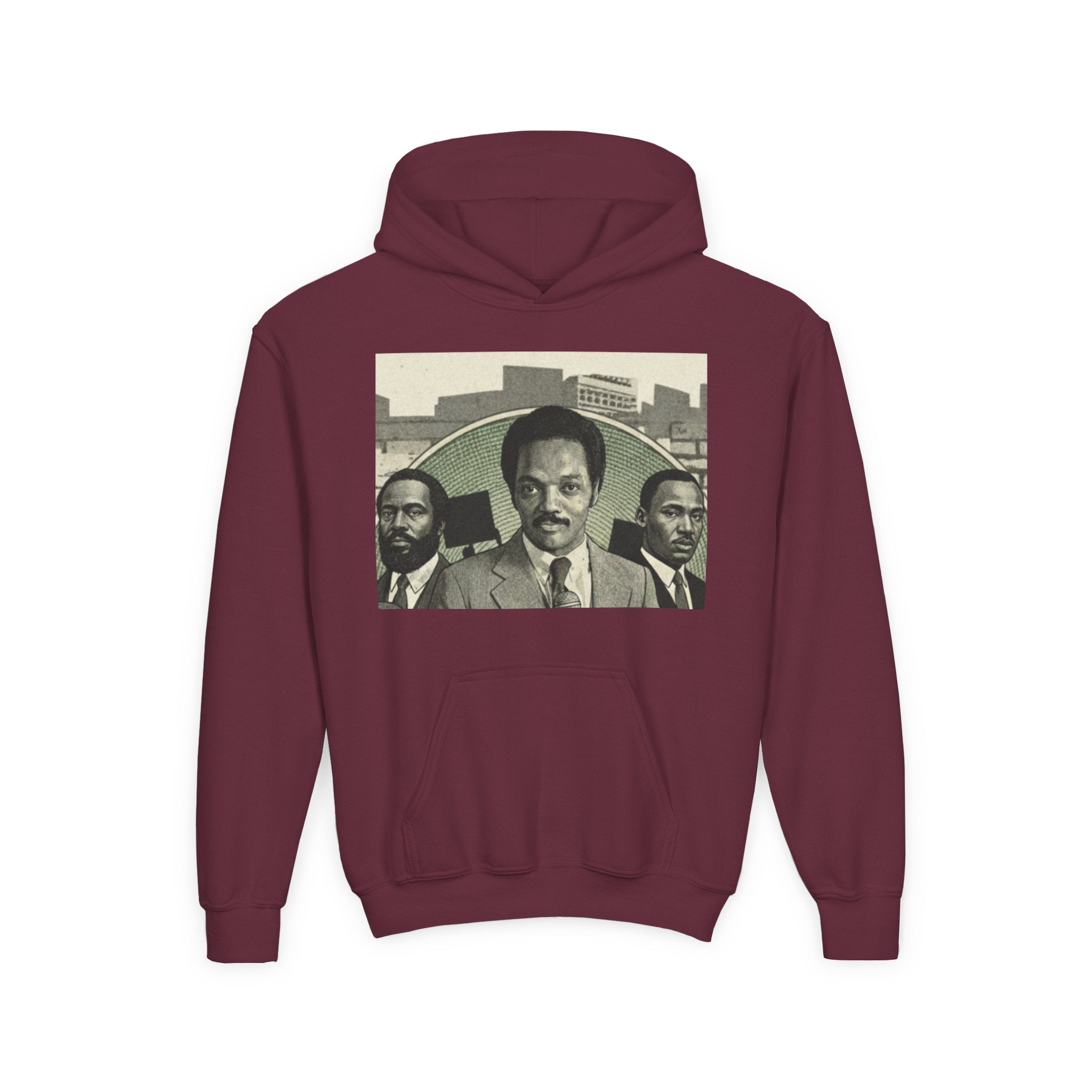 Civil Rights Leader Jesse Jackson Portrait Hoodie | Historical Black Leaders Artwork
