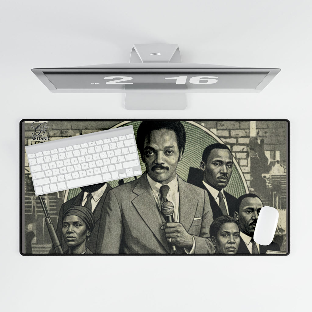 Civil Rights Leader Desk Mat — Black History Tribute Mouse Pad