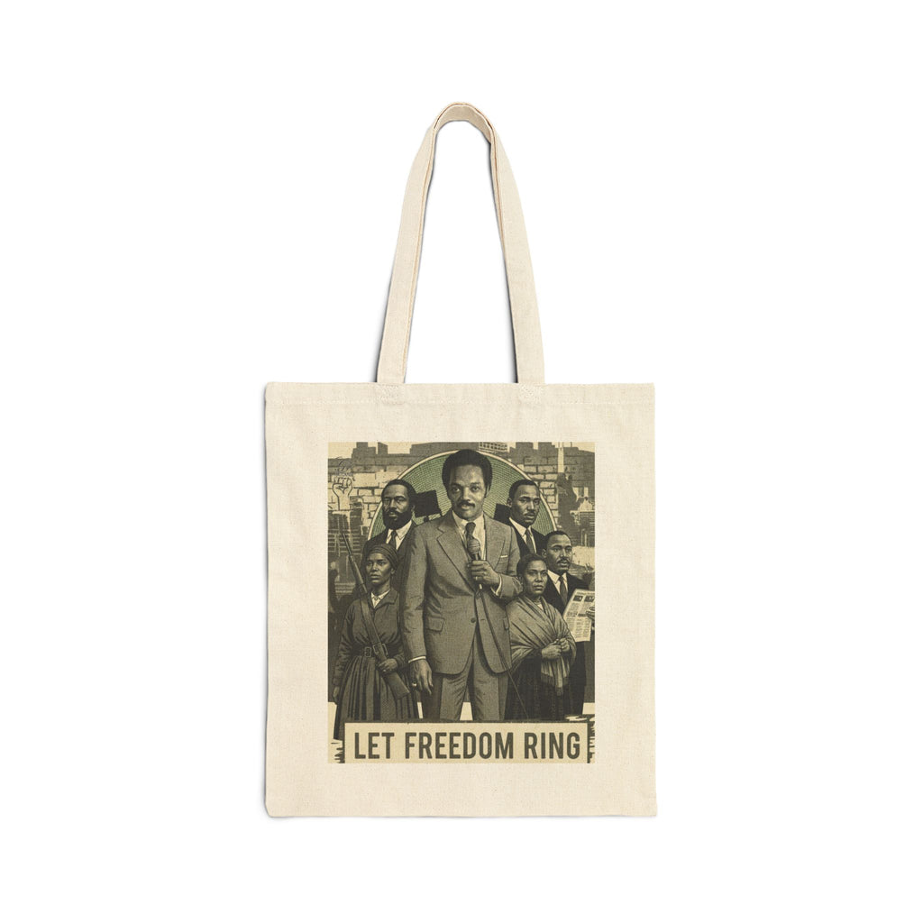 Jesse Jackson Let Freedom Ring civil rights portrait Tote Bag | Vintage protest artwork