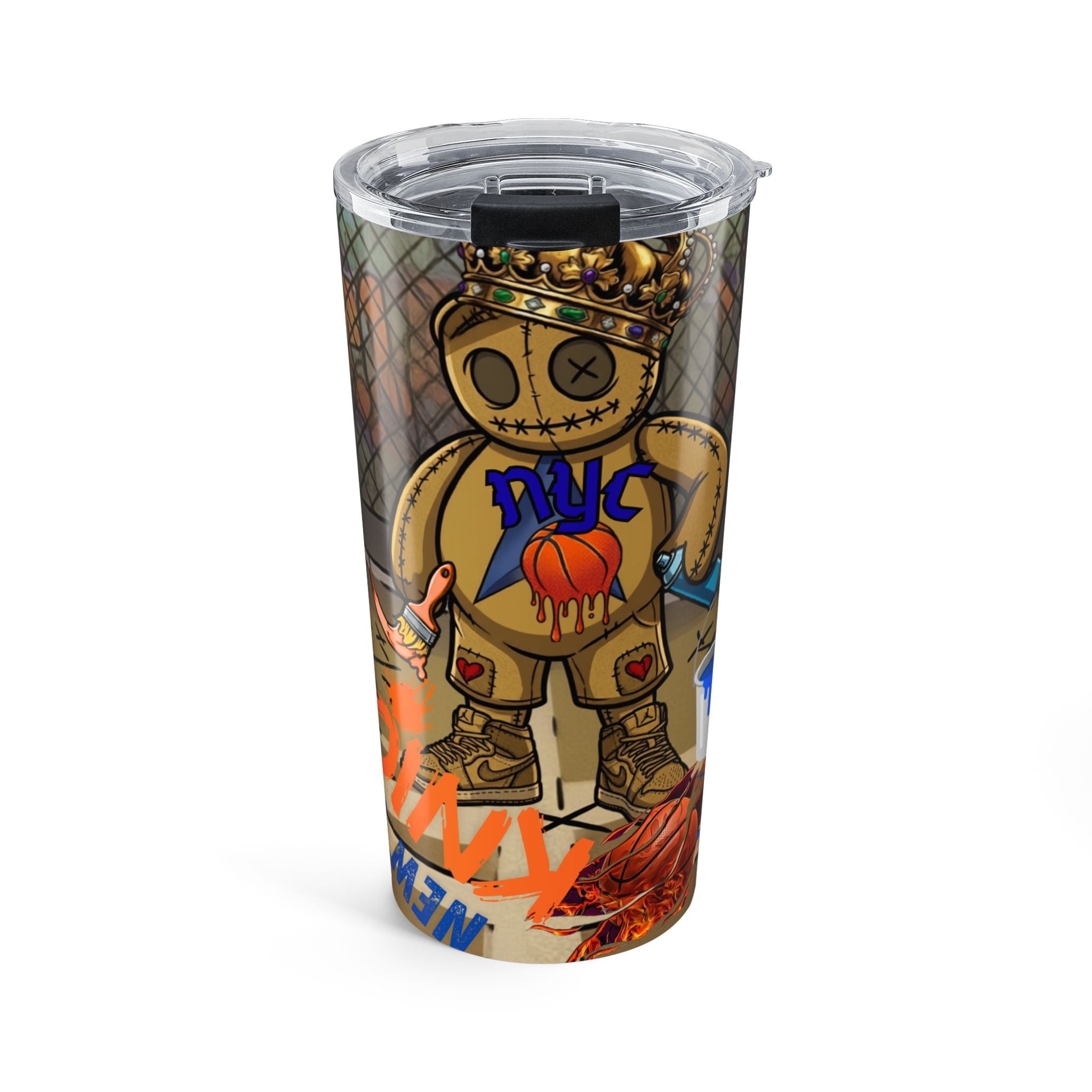 20oz NYC Graffiti Doll Basketball Tumbler - Travel Cup