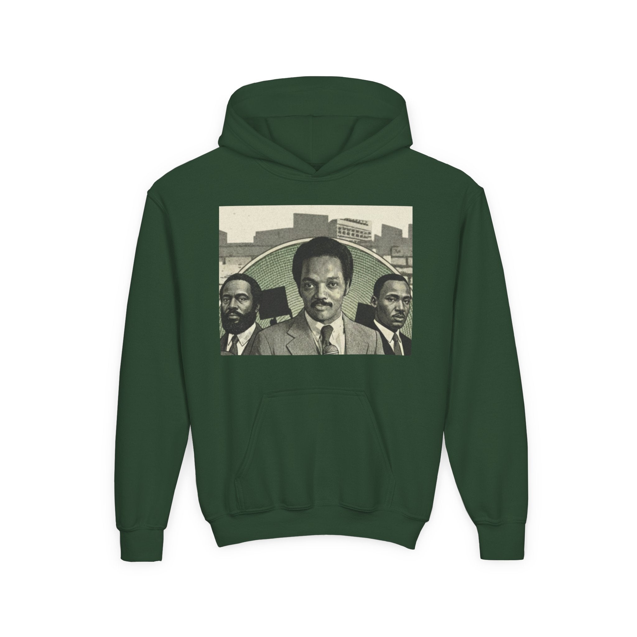 Civil Rights Leader Jesse Jackson Portrait Hoodie | Historical Black Leaders Artwork