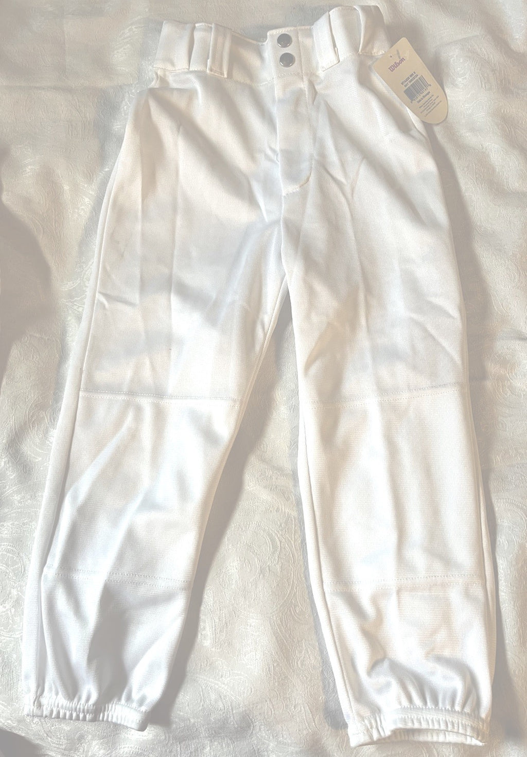 Wilson YOUTH Baseball Pants White With Elastic Cuffs Sizes Small (2) / Large (1)