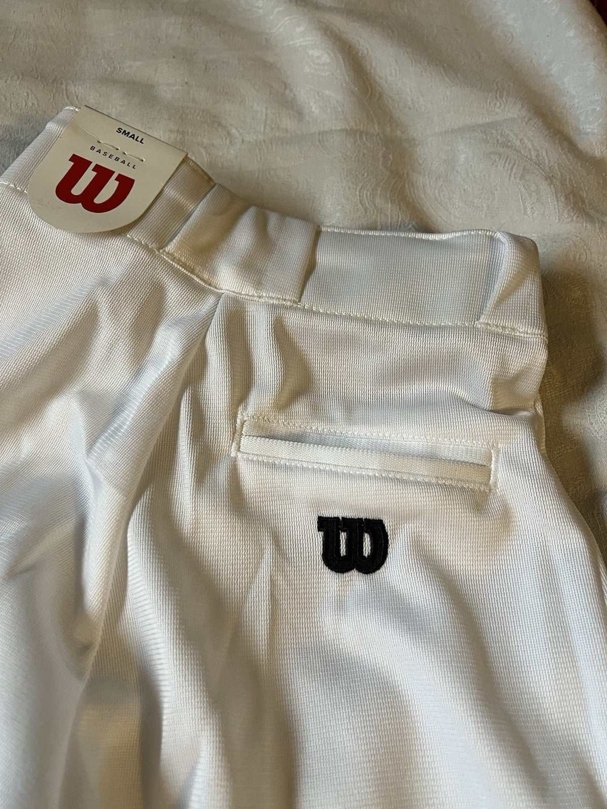 Wilson YOUTH Baseball Pants White With Elastic Cuffs Sizes Small (2) / Large (1)