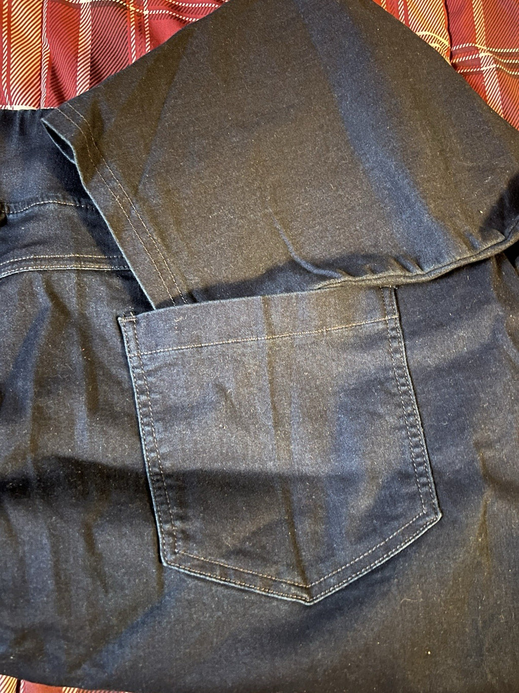 WOMEN'S SIZE 32W-34W (5x) TERRA & SKY DARK BLUE SKINNY STRETCHY MID-RISE JEANS