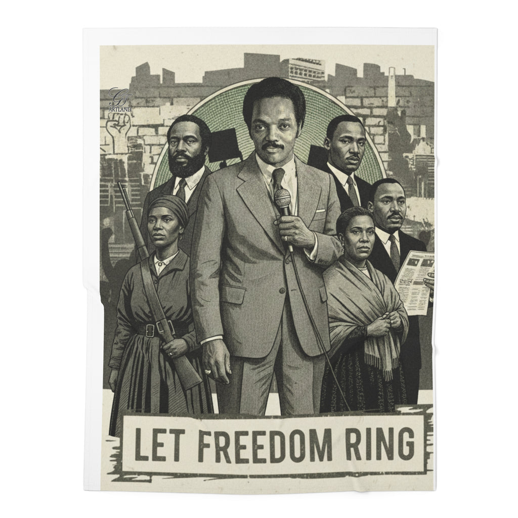 Let Freedom Ring Baby Swaddle Blanket | Civil Rights Illustration
