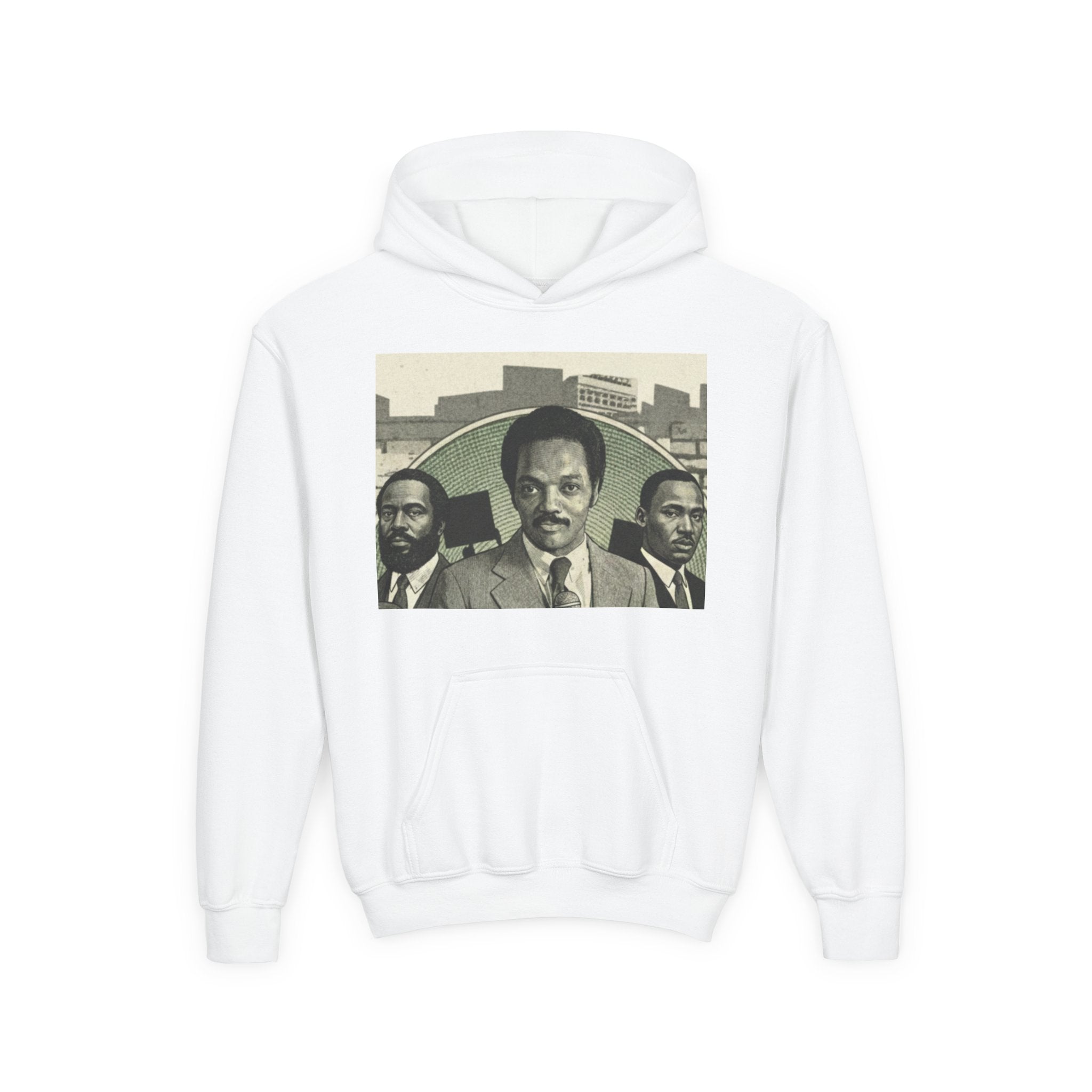 Civil Rights Leader Jesse Jackson Portrait Hoodie | Historical Black Leaders Artwork