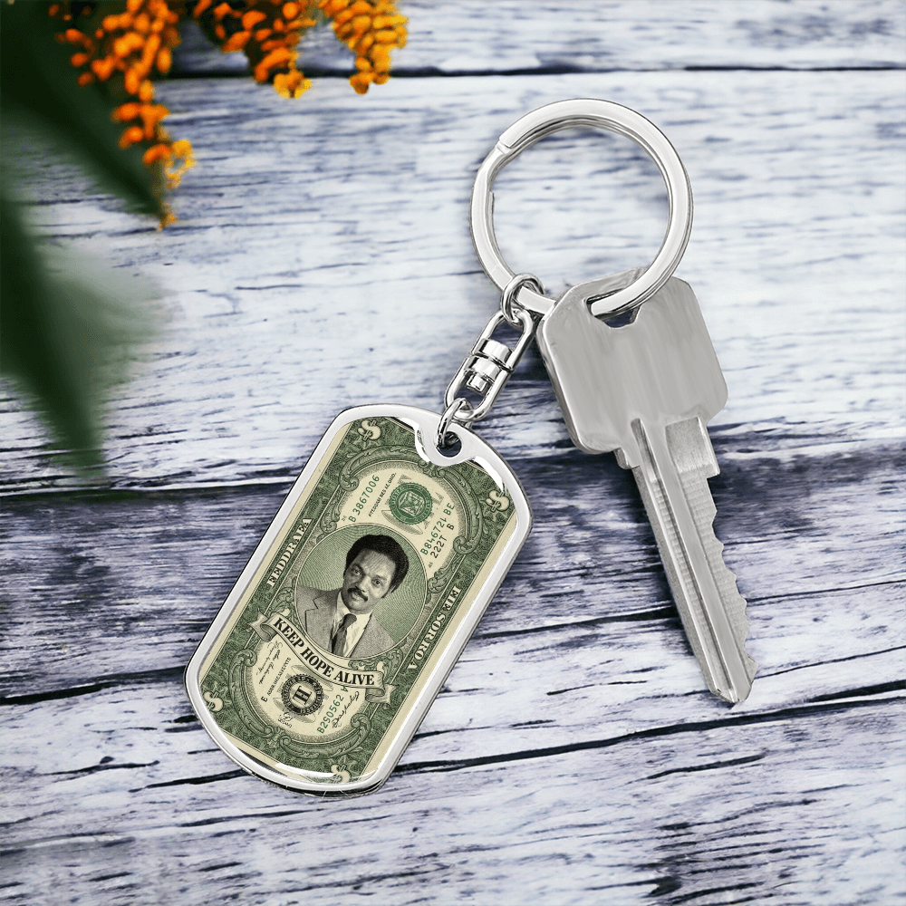 Jesse Jackson As A Civil Rights Leader -Keychain by GT Artland