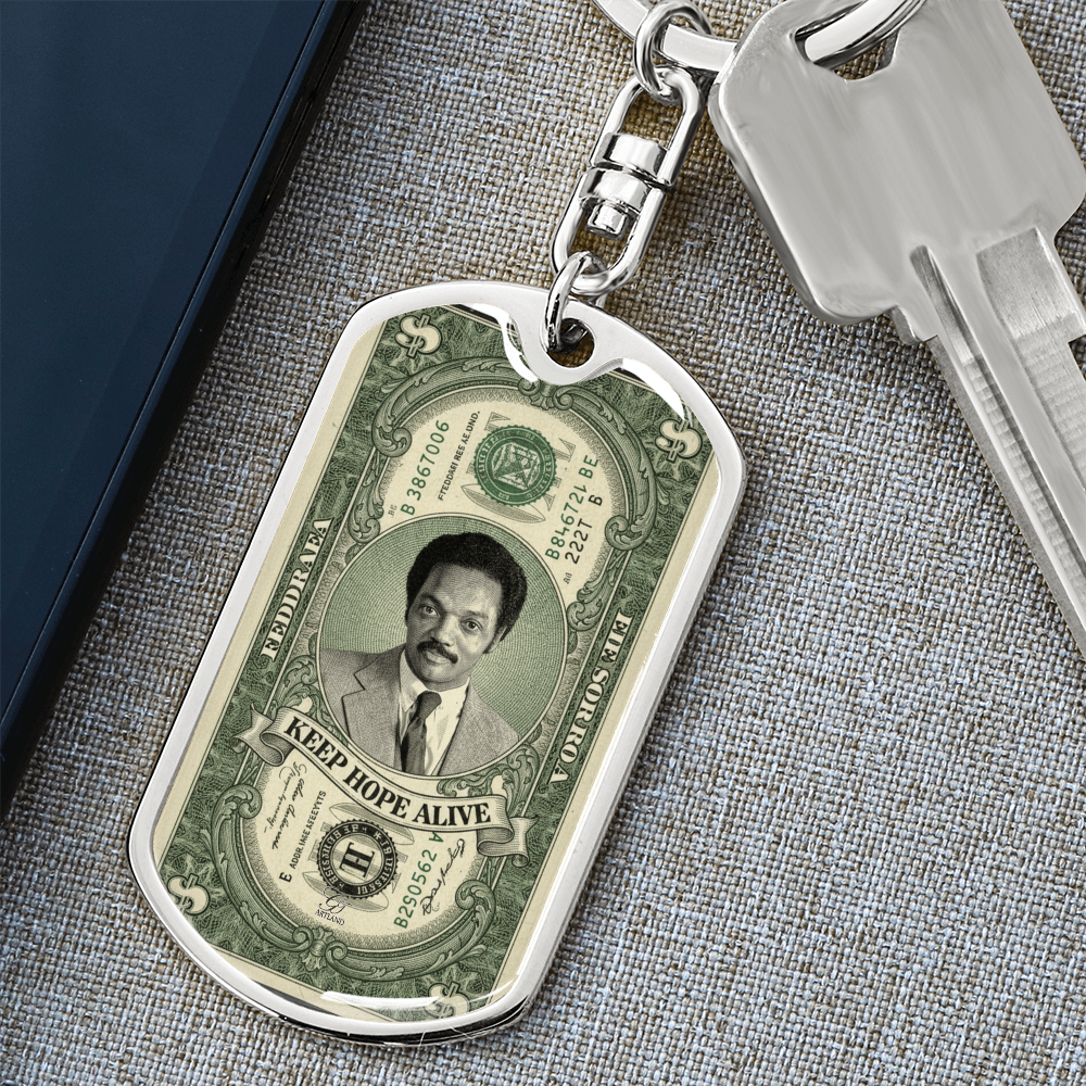 Jesse Jackson As A Civil Rights Leader -Keychain by GT Artland