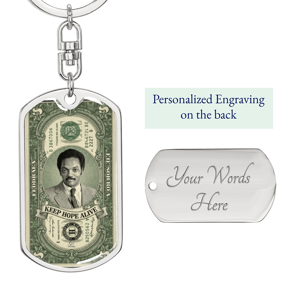 Jesse Jackson As A Civil Rights Leader -Keychain by GT Artland