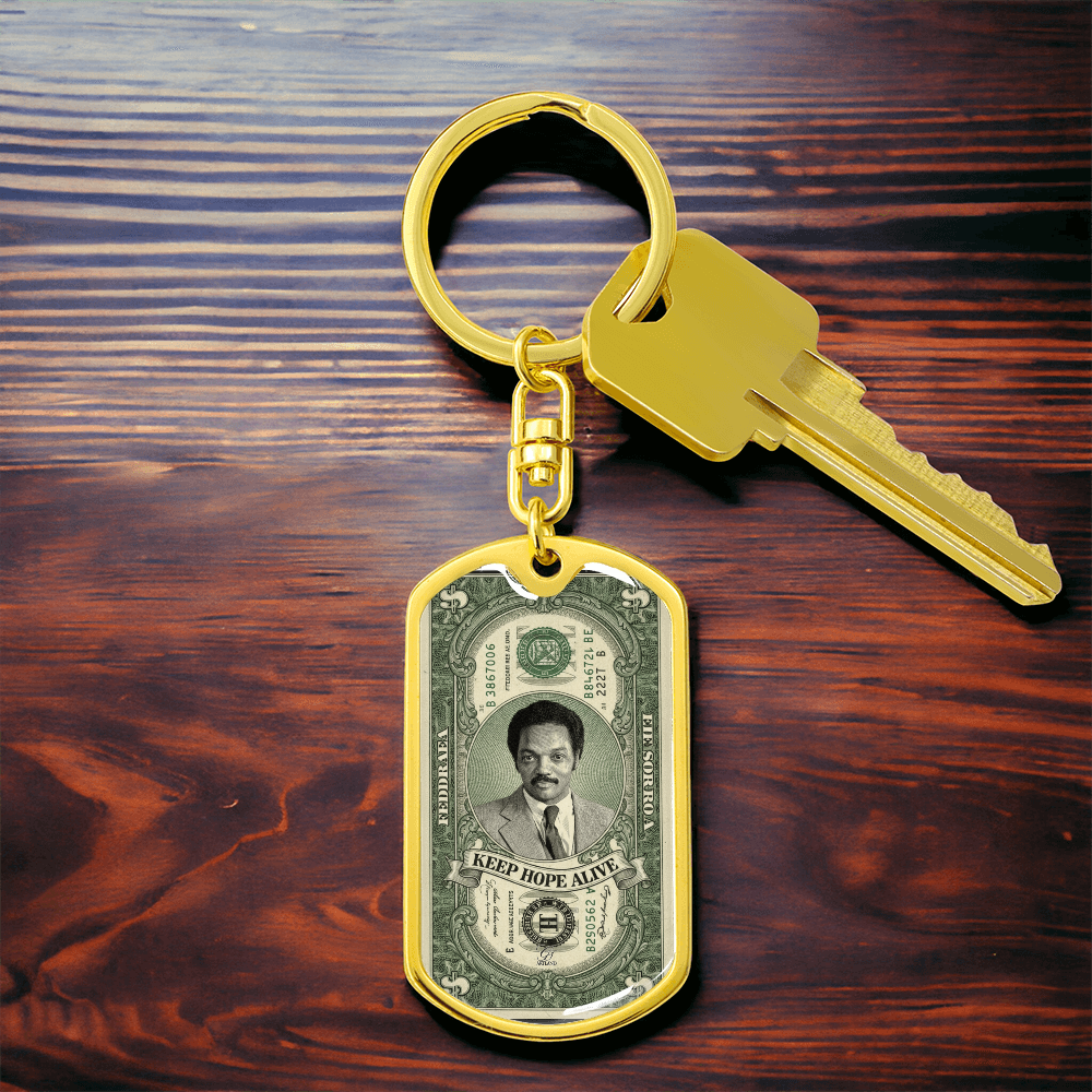 Jesse Jackson As A Civil Rights Leader -Keychain by GT Artland