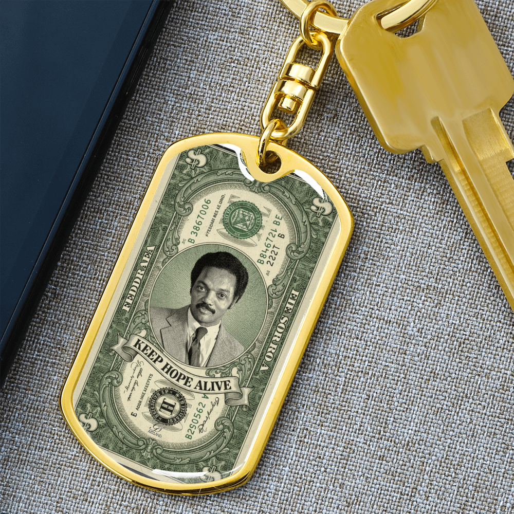 Jesse Jackson As A Civil Rights Leader -Keychain by GT Artland