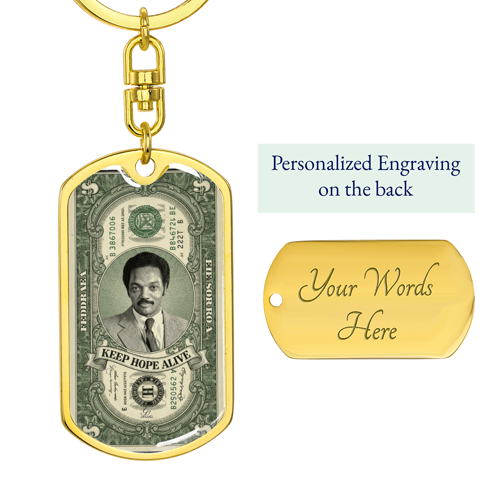 Jesse Jackson As A Civil Rights Leader -Keychain by GT Artland