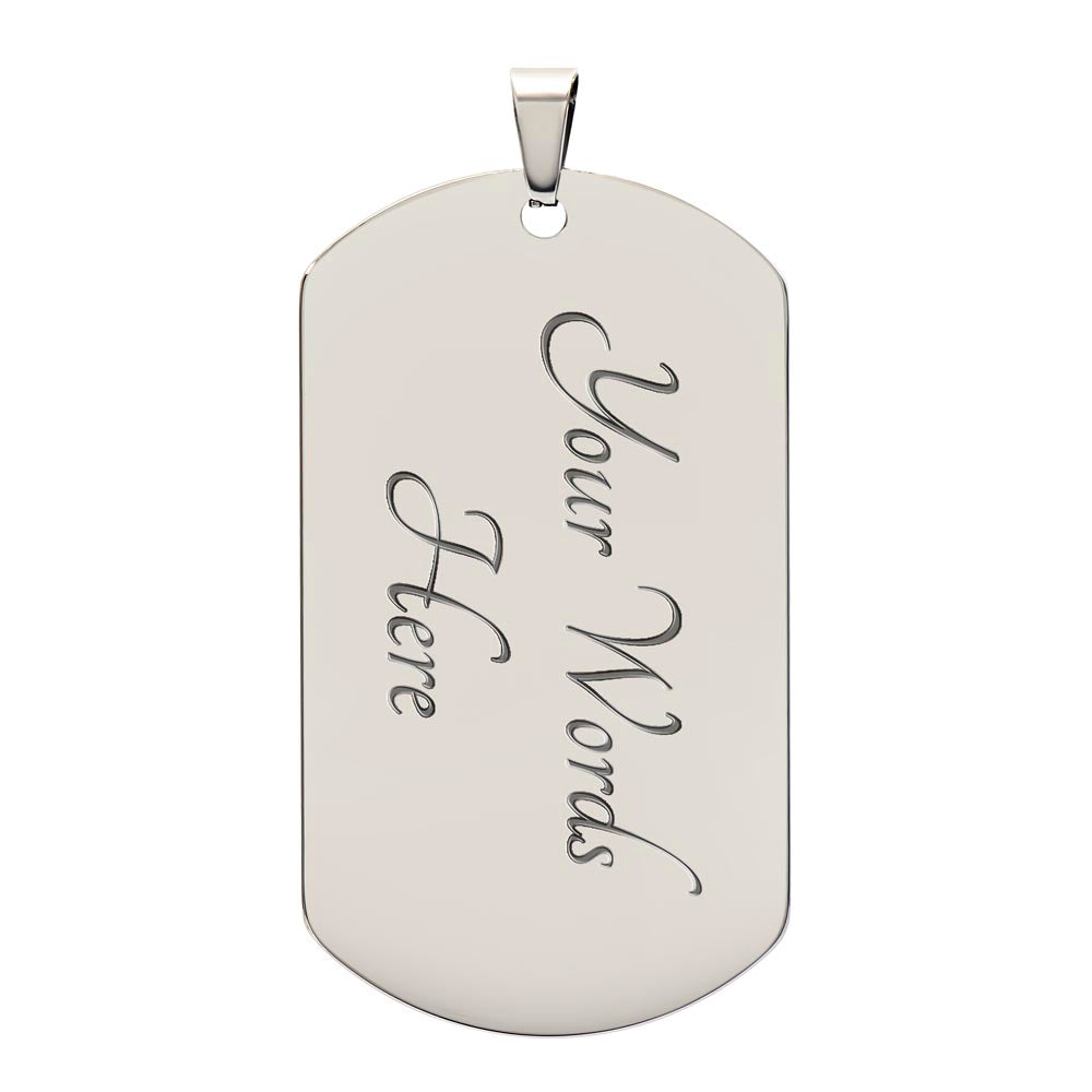GOD DON'T PLAY ABOUT ME 18K GOLD FINISH MILITARY NECKCHAIN by GTArtland