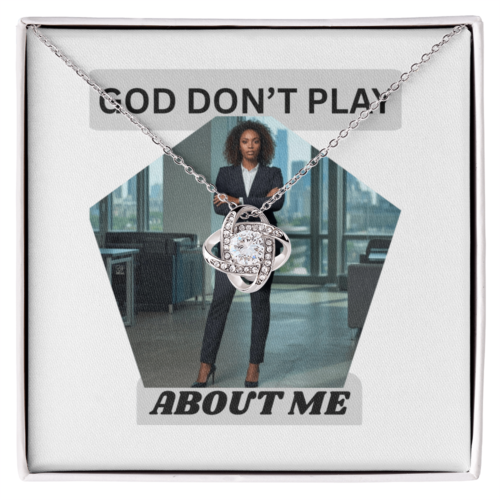 "GOD DON'T PLAY ABOUT ME"- LOVEKNOT, YELLOW & GOLD NECKLACES BY GTArtland