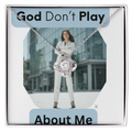 "GOD DON"T PLAY ABOUT ME"- Loveknot , Yellow & Gold Necklaces by GTArtland