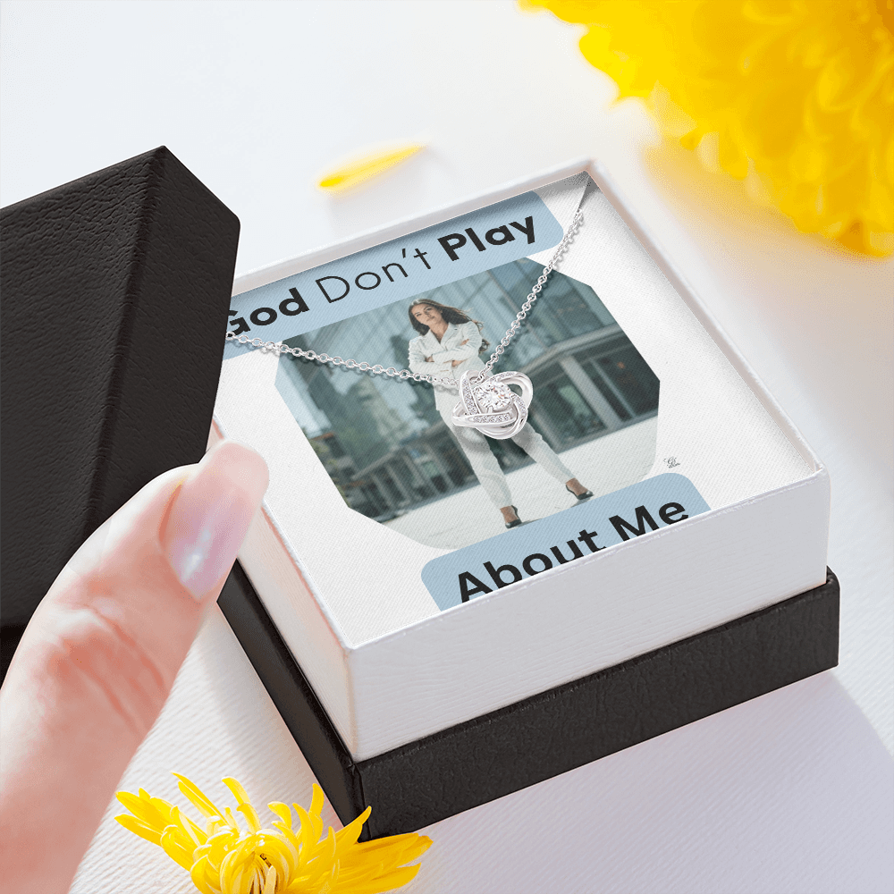 "GOD DON"T PLAY ABOUT ME"- Loveknot , Yellow & Gold Necklaces by GTArtland