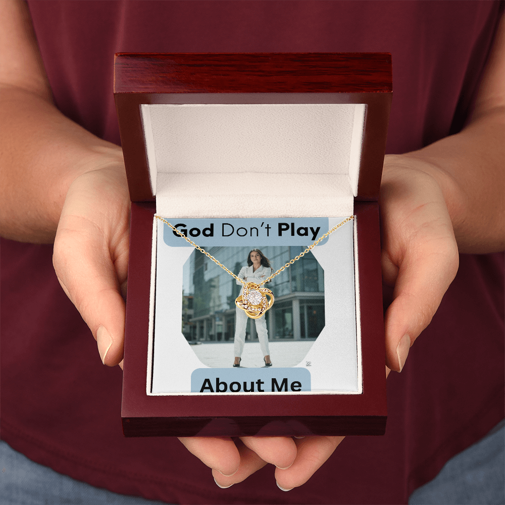"GOD DON"T PLAY ABOUT ME"- Loveknot , Yellow & Gold Necklaces by GTArtland