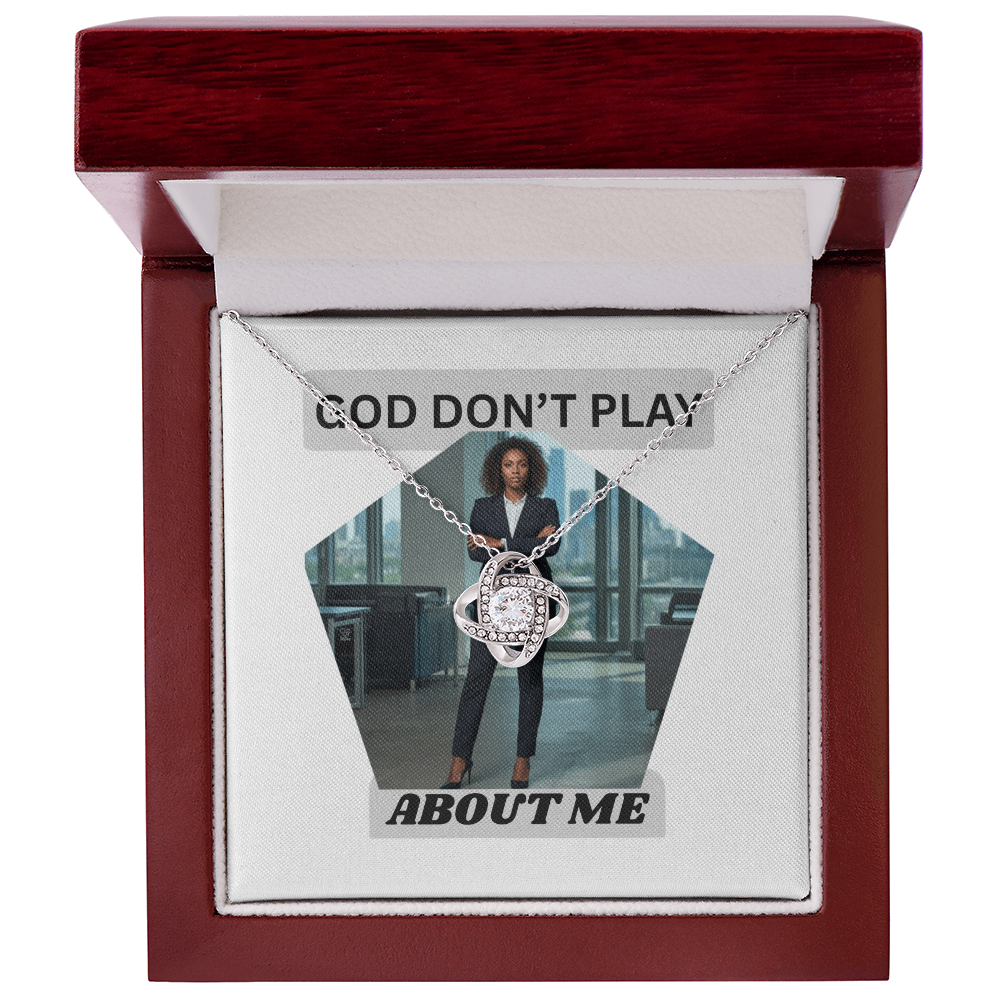 "GOD DON'T PLAY ABOUT ME"- LOVEKNOT, YELLOW & GOLD NECKLACES BY GTArtland