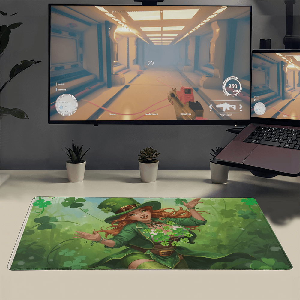 St. Patrick's Sexy Irish Rose Gaming Mat by GTArtland