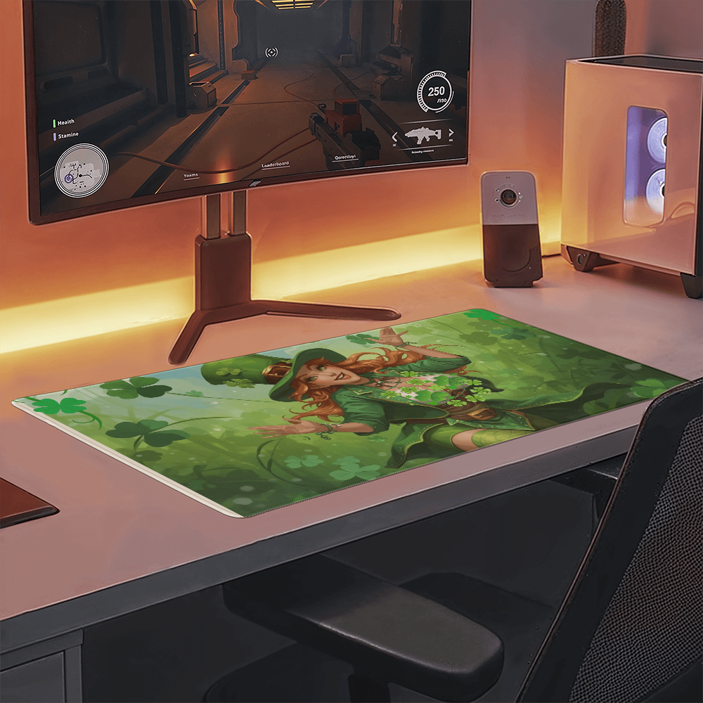 St. Patrick's Sexy Irish Rose Gaming Mat by GTArtland