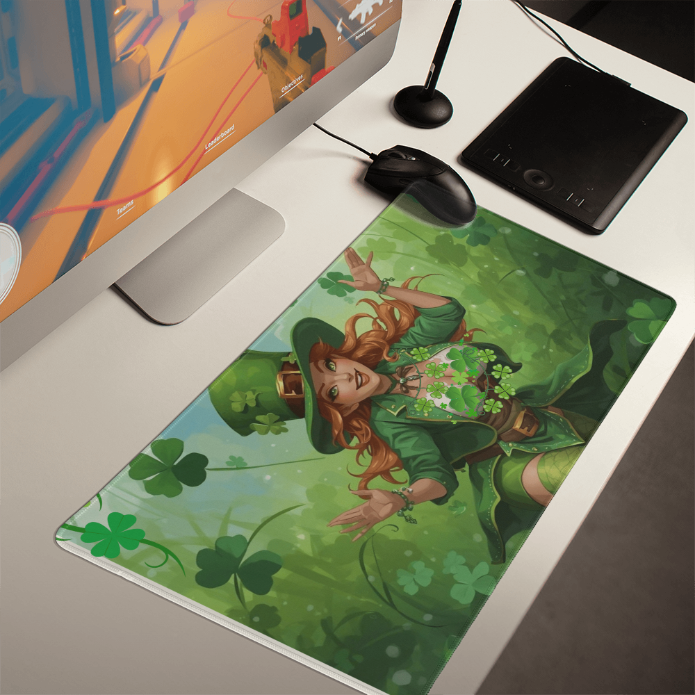 St. Patrick's Sexy Irish Rose Gaming Mat by GTArtland