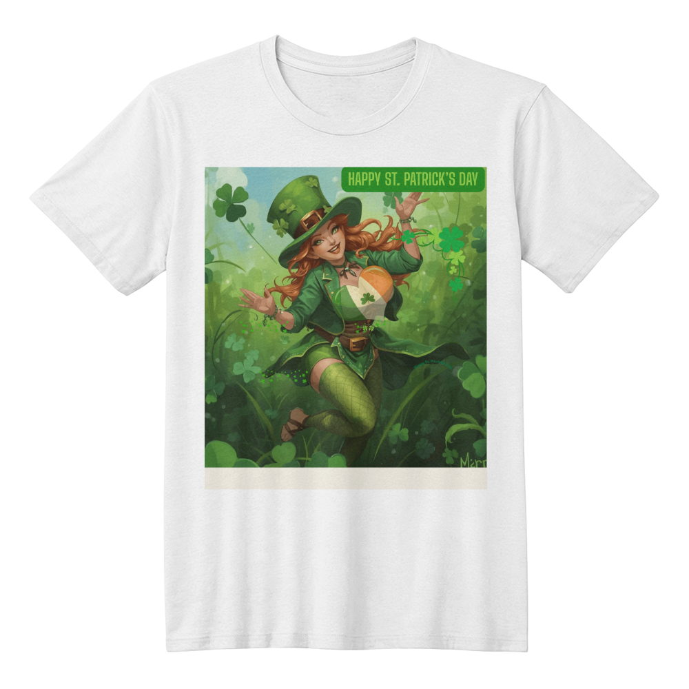 St. Patrick's Lady Leprechaun -Heartful Flag by GT Artland