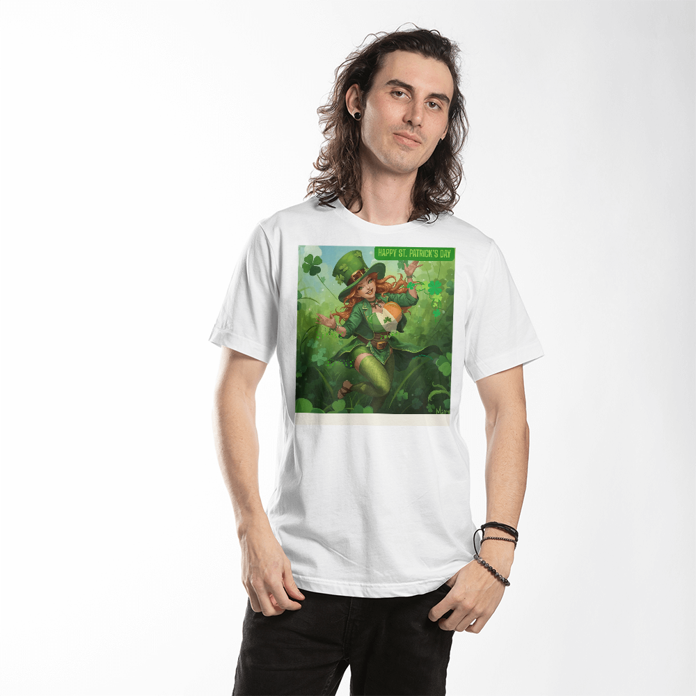 St. Patrick's Lady Leprechaun -Heartful Flag by GT Artland