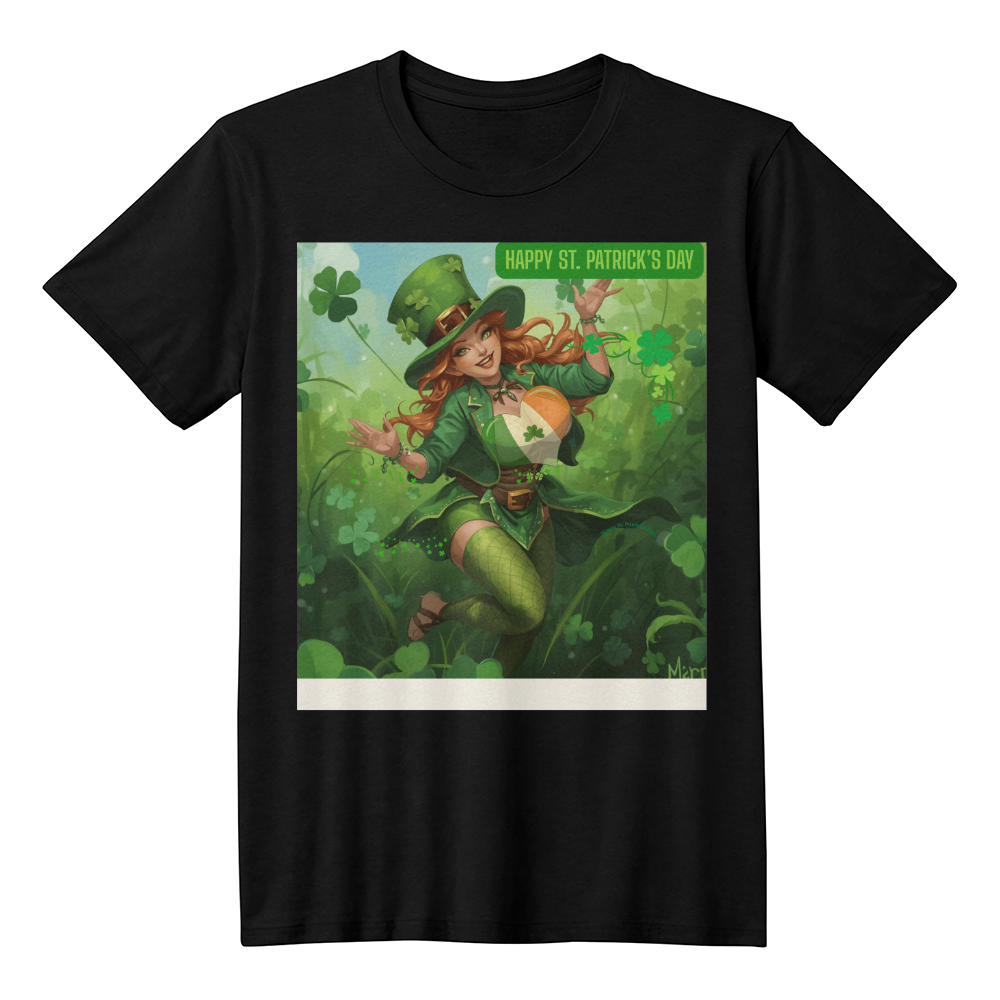 St. Patrick's Lady Leprechaun -Heartful Flag by GT Artland
