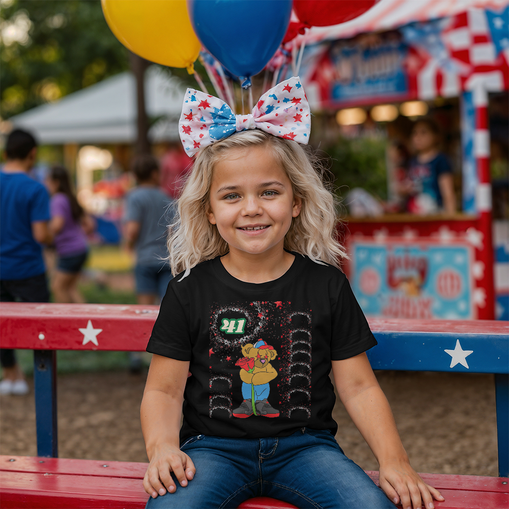 Starry Bear NUMBER  41 Children's T-Shirt by GTArtland