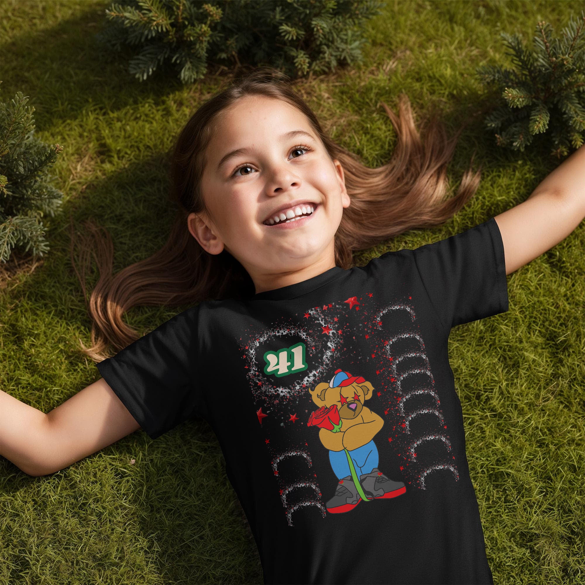 Starry Bear NUMBER  41 Children's T-Shirt by GTArtland