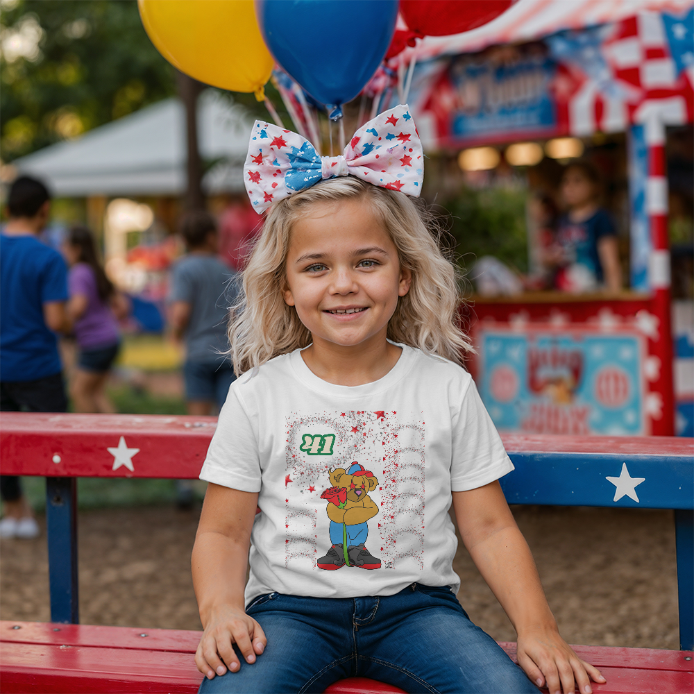 Starry Bear NUMBER  41 Children's T-Shirt by GTArtland
