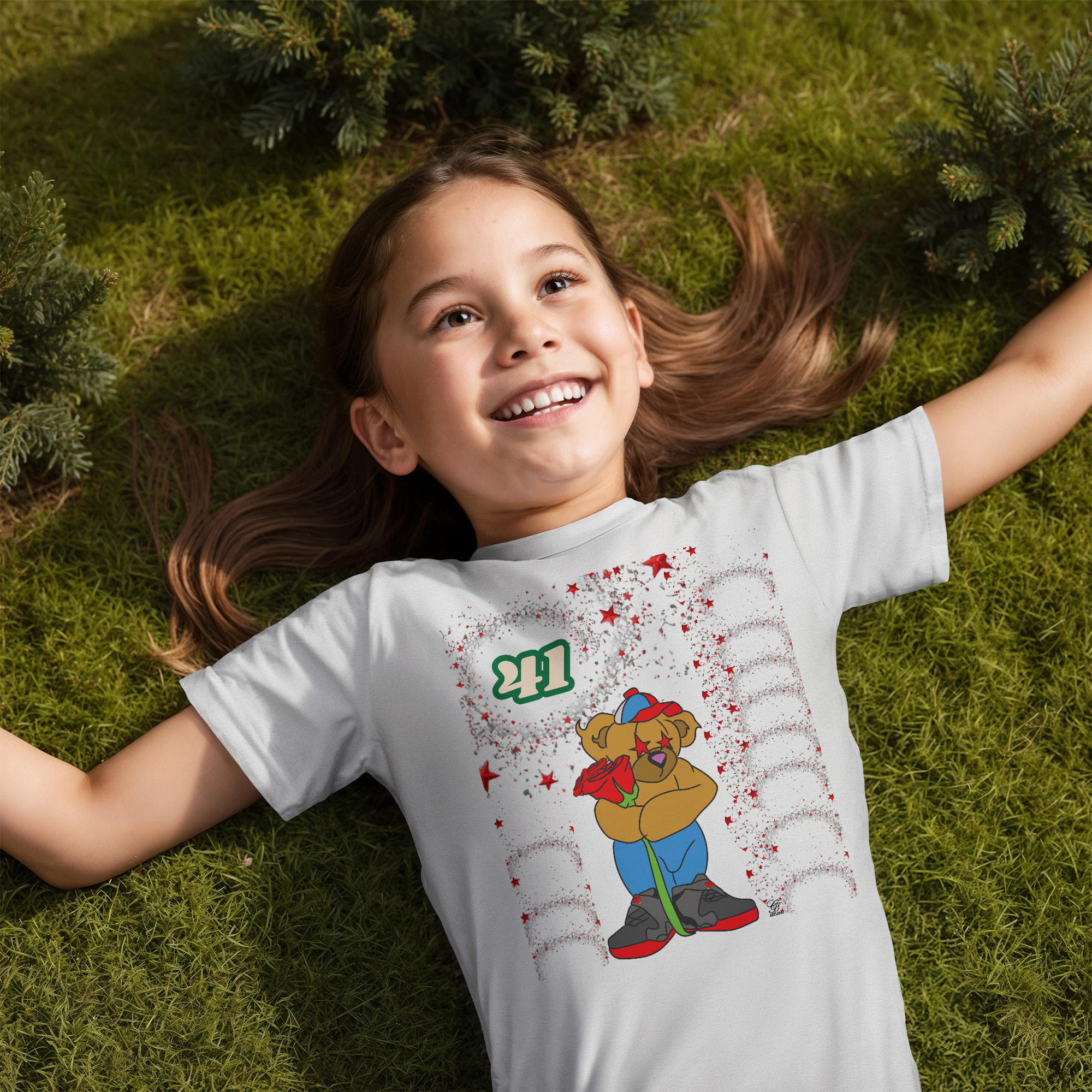 Starry Bear NUMBER  41 Children's T-Shirt by GTArtland