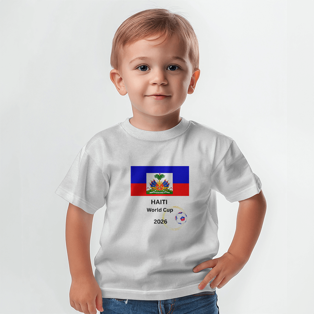 Haitian  BABY JERSEY T-SHIRT "HAITI WORLD CUP 2026" BY GTArtland