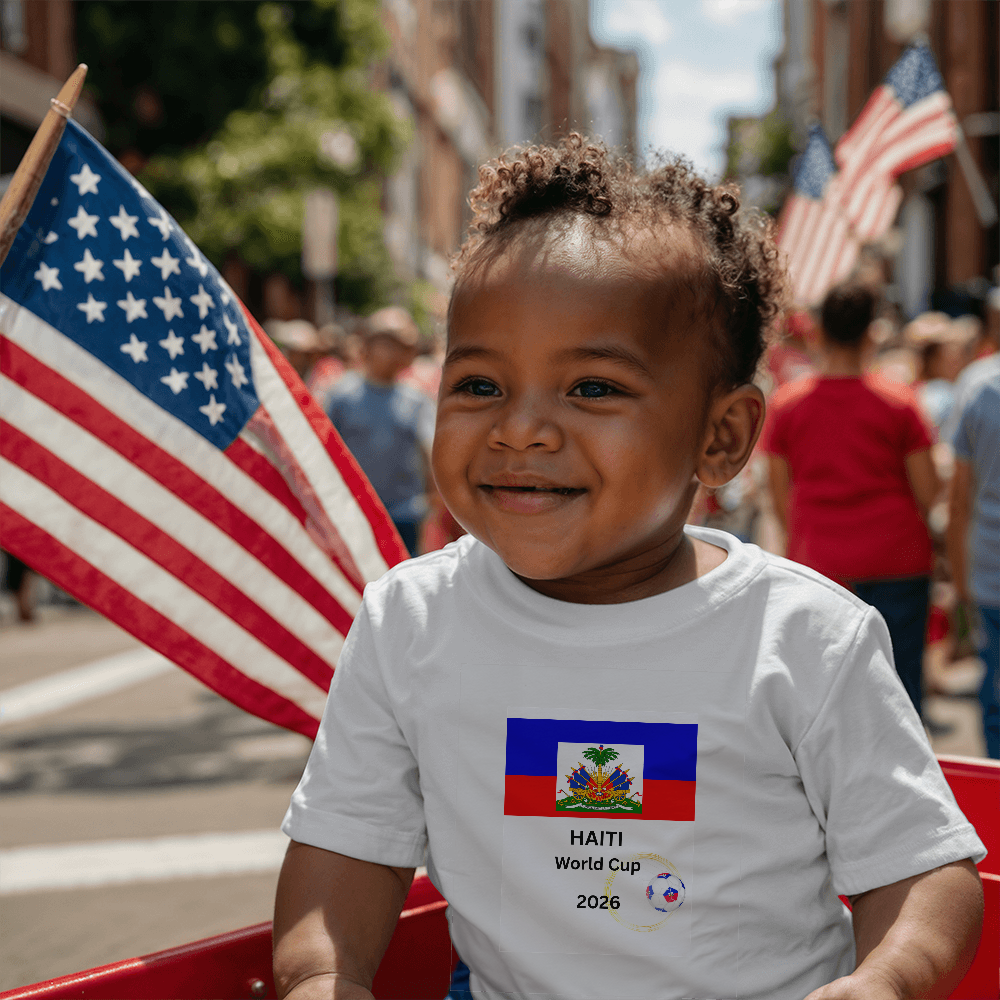 Haitian  BABY JERSEY T-SHIRT "HAITI WORLD CUP 2026" BY GTArtland