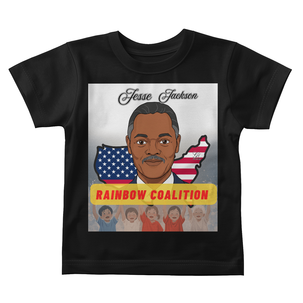 Jesse Jackson Children Cotton Tee  -Rainbow Coalition Tee by GTArtland
