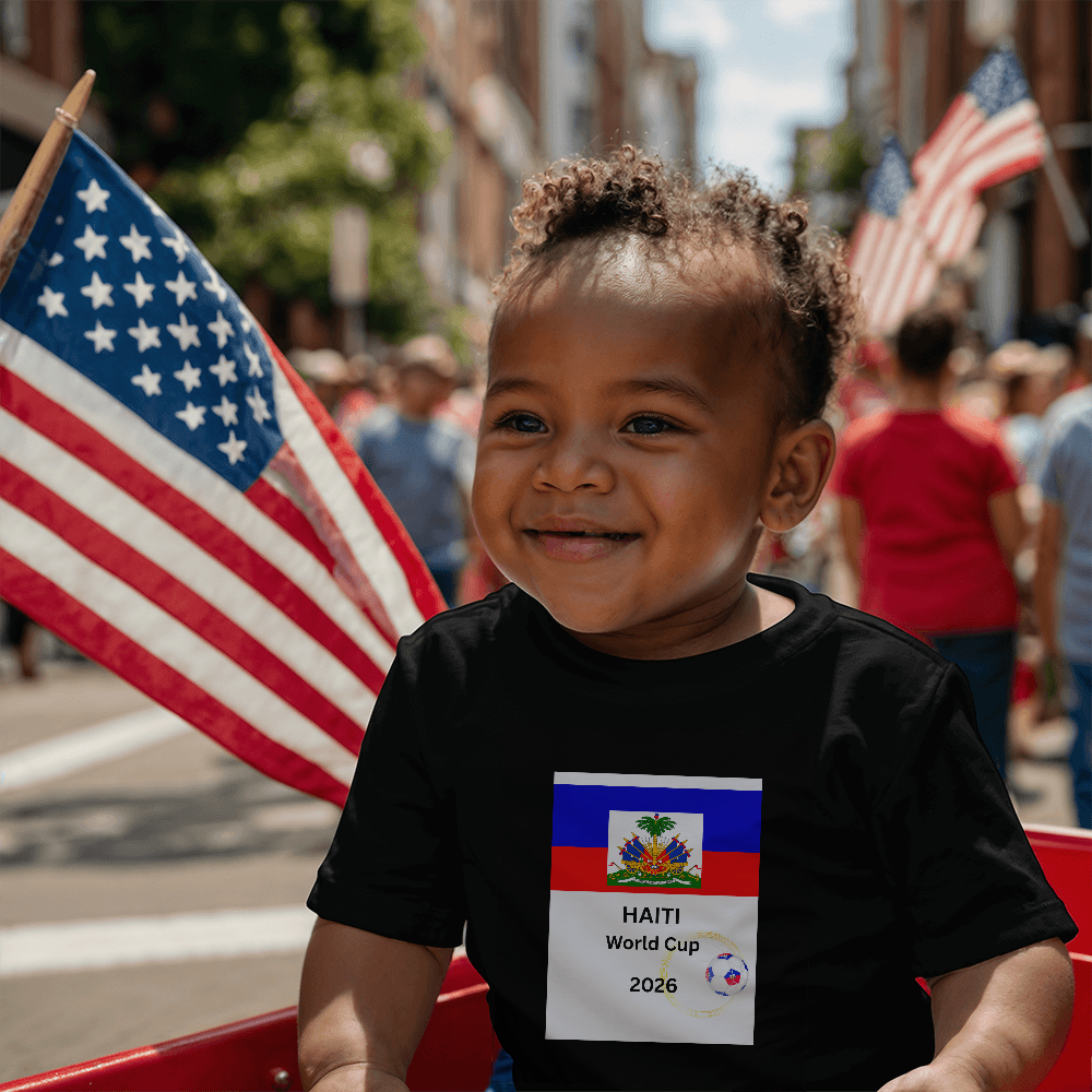 Haitian  BABY JERSEY T-SHIRT "HAITI WORLD CUP 2026" BY GTArtland