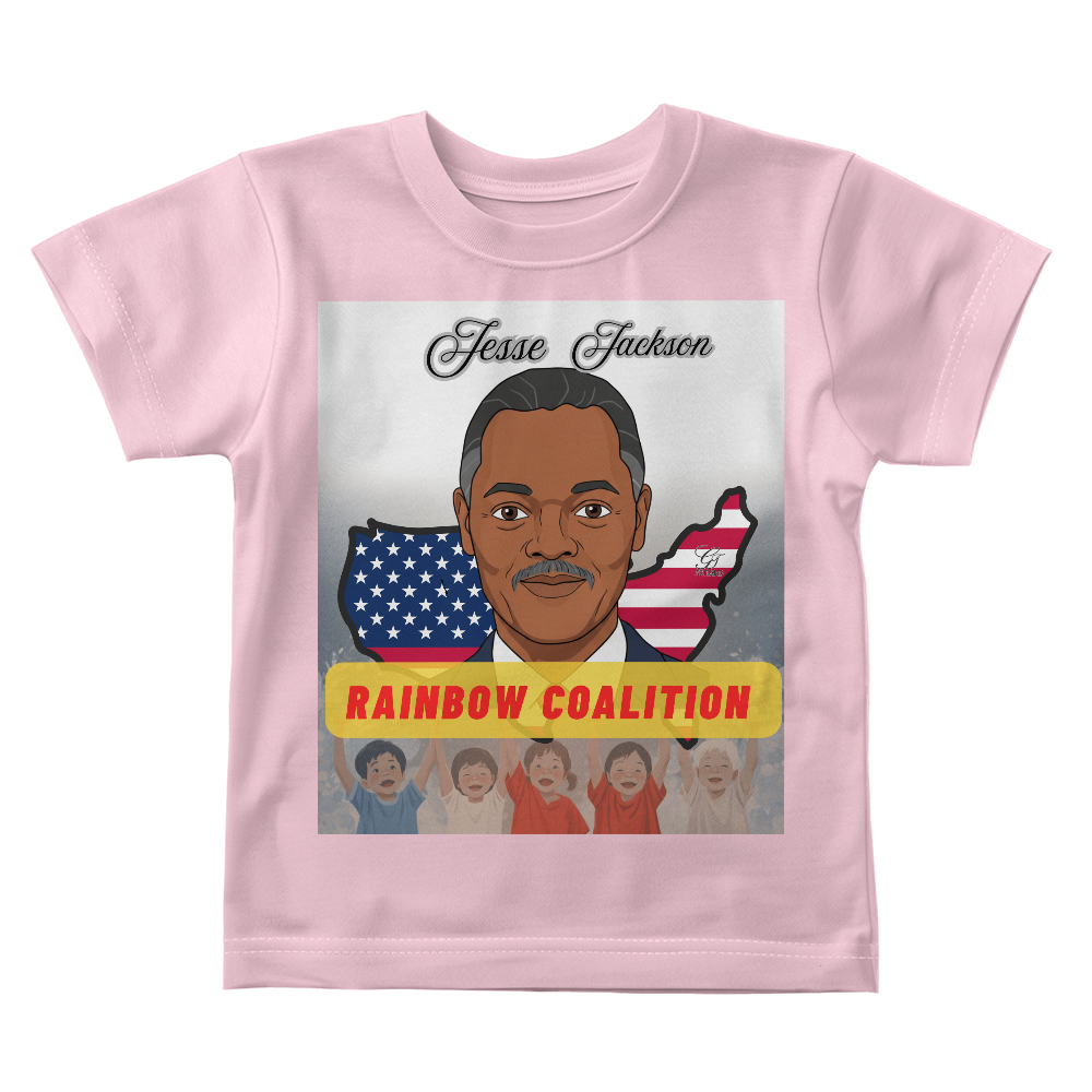 Jesse Jackson Children Cotton Tee  -Rainbow Coalition Tee by GTArtland