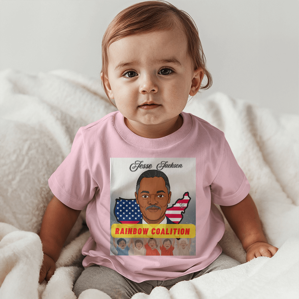 Jesse Jackson Children Cotton Tee  -Rainbow Coalition Tee by GTArtland