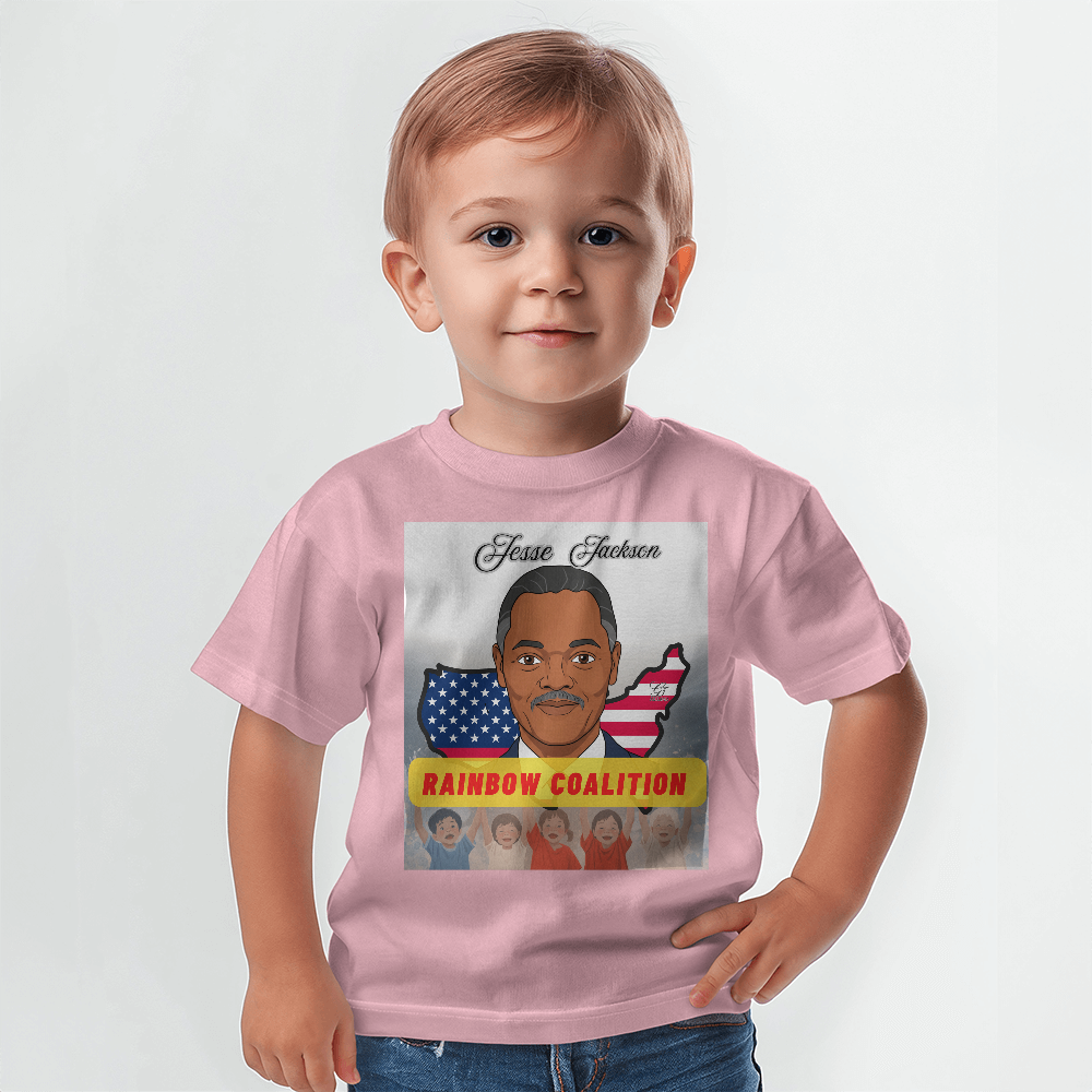 Jesse Jackson Children Cotton Tee  -Rainbow Coalition Tee by GTArtland