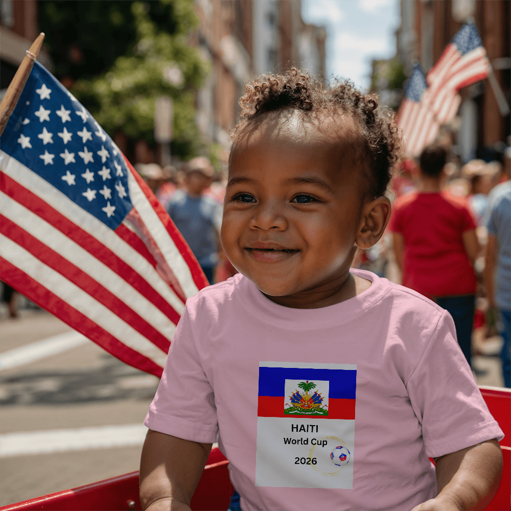 Haitian  BABY JERSEY T-SHIRT "HAITI WORLD CUP 2026" BY GTArtland