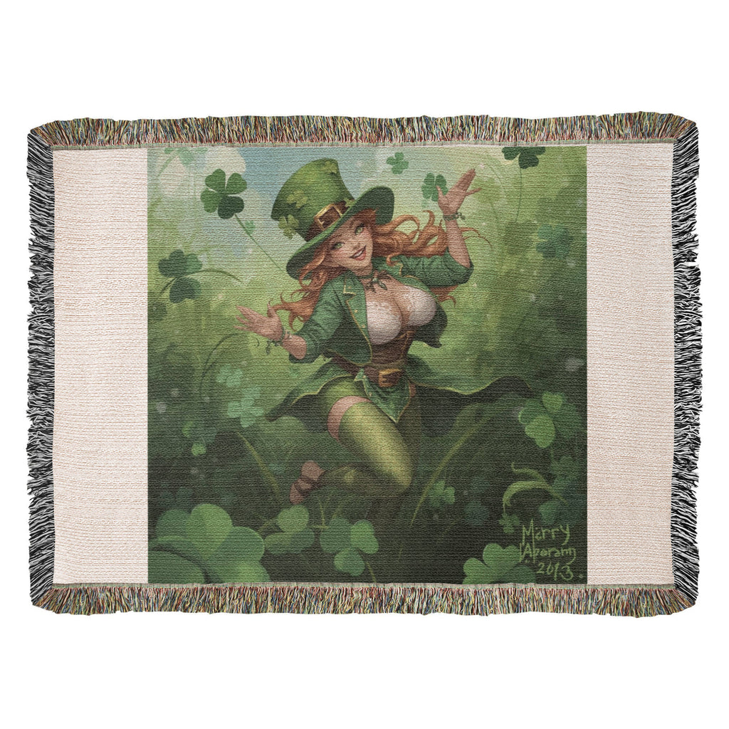 Sexy Lady Leprechaun Throw Over Blanket