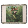Sexy Lady Leprechaun Throw Over Blanket