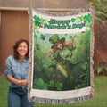 St. Patrick's Sexy Irish Rose Woven 100% Cotton Yarn Blanket by GtArtland